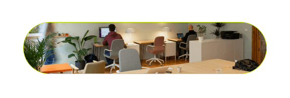Team members working together