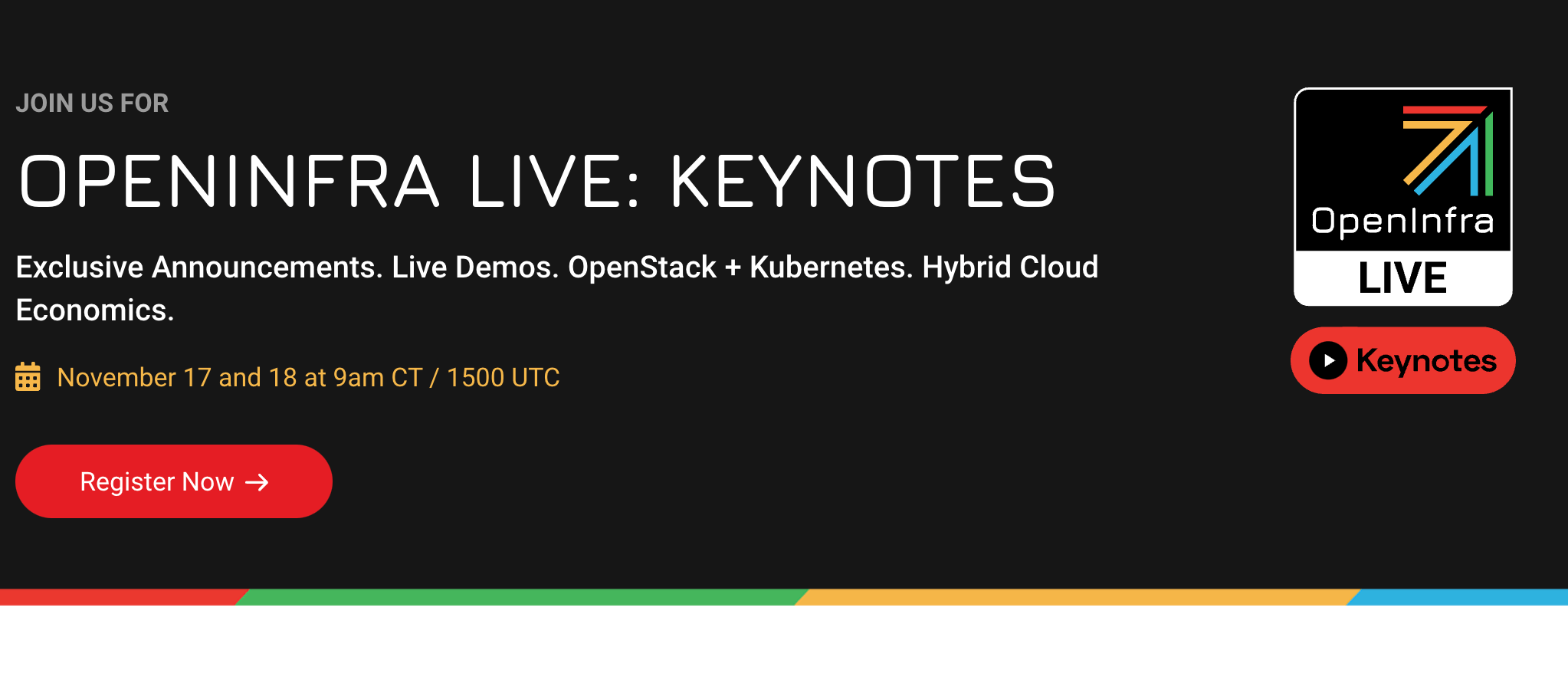 Coredge.io is Proudly Sponsoring OpenInfra Live Keynotes (Nov 17 & 18th 2021)