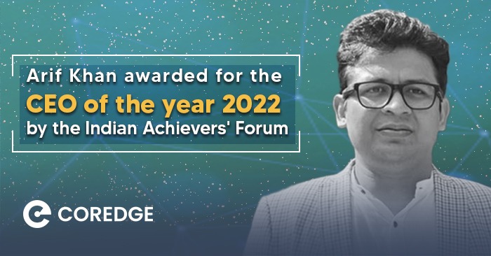 Arif Khan Awarded for the CEO of the Year 2022 by the Indian Achievers' Forum